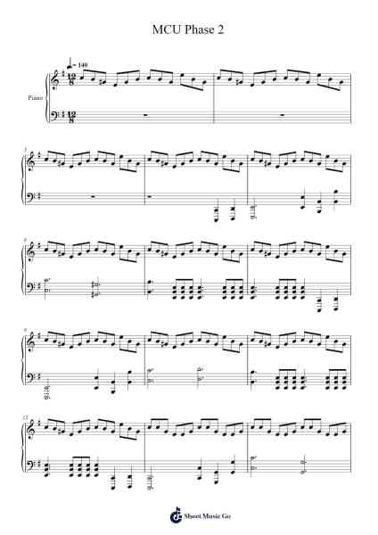 MCU Phase 2 Sheet Music by jesus.23-Arr.Steino'neil Erdine