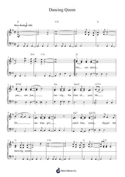 Dancing Queen Sheet Music by ABBA-Arr.Priney Grelen