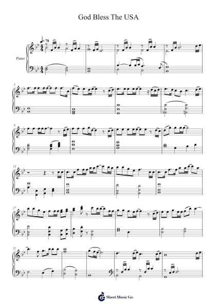 God Bless The USA Sheet Music by Lee Greenwood-Arr.Conpiers