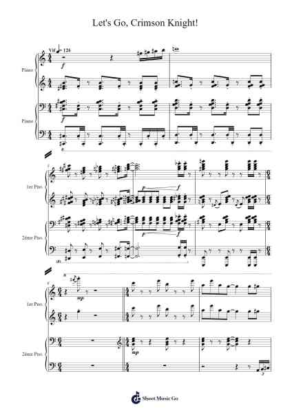 Let's Go, Crimson Knight! Sheet Music by Yu-Peng Chen-Arr.Gasper Inlot
