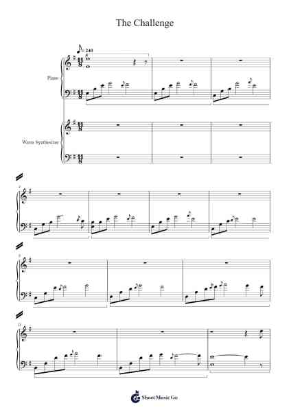 The Challenge Sheet Music by AntonisPat-Arr.O'Cady Bobde