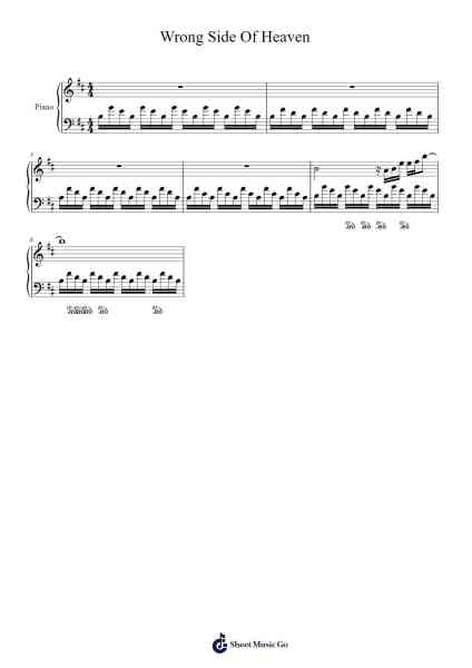 Wrong Side Of Heaven Sheet Music by Five Finger Death Punch-Arr.Tofrances