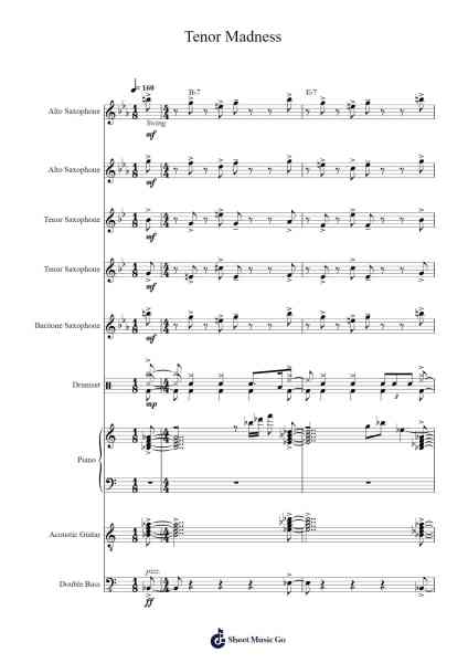 Tenor Madness Sheet Music by Sonny Rollins-Arr.Charnal Tayward