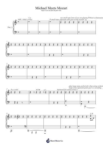 Michael Meets Mozart Sheet Music by undefined-Arr.Moulboyce