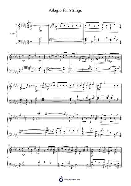 Adagio for Strings Sheet Music by Samuel Barber-Arr.Kerrdutt Anda