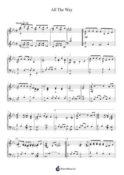 All The Way Sheet Music by Frank Sinatra-Arr.Stoweberg
