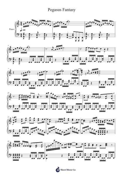 Pegasus Fantasy Sheet Music by MAKE-UP-Arr.Hobryce Cookeniei