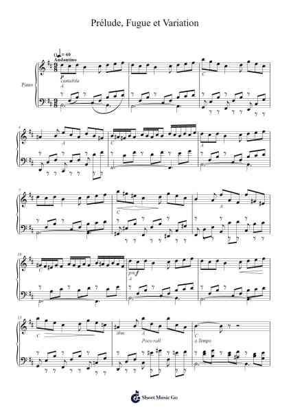 Prélude from Prélude, Fugue et Variation pour orgue Op. 18 Sheet Music by César Franck-Arr.Nelbroad Wenpril