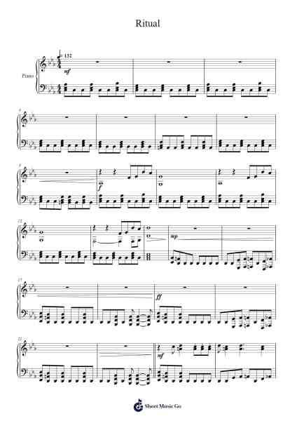 Ritual Sheet Music by Ghost-Arr.Yetkim Vauglvis