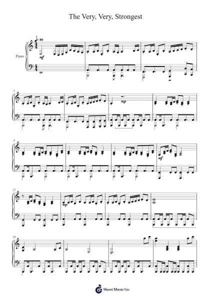 The Very, Very, Strongest Sheet Music by Kohei Tanaka-Arr.Hewdys