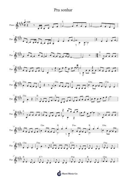 Pra sonhar Sheet Music by Marcelo Jeneci-Arr.Shamens Xedric