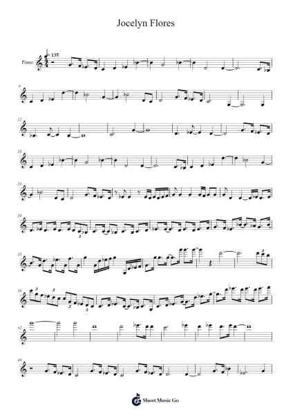 Jocelyn Flores Sheet Music by undefined-Arr.Holtbelle