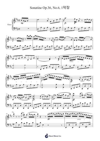 Sonatine Op. 36, No. 6: I. Allegro Sheet Music by Muzio Clementi-Arr.Crotiane Shawshop