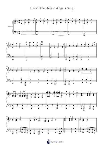 Hark! The Herald Angels Sing Notenblatt von Blumeloyd-Arr.Matlas