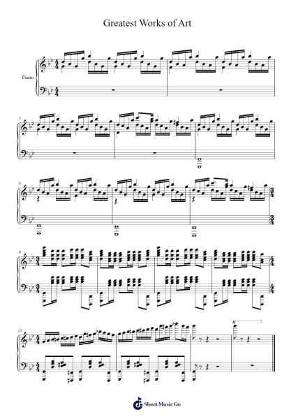 Greatest Works of Art Sheet Music by Jay Chou-Arr.Gemgene