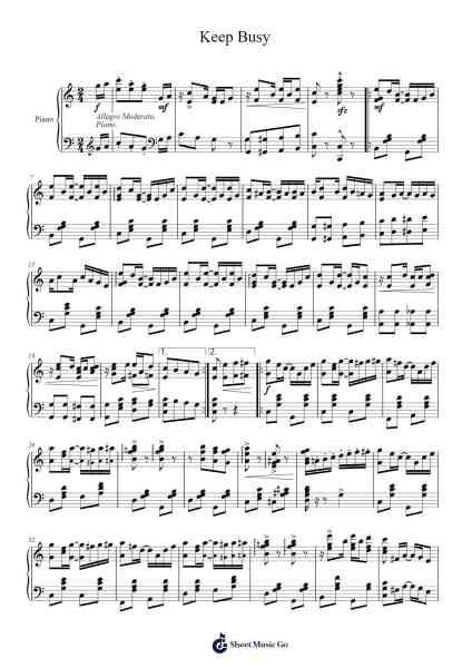 Keep Busy Sheet Music by Hardaway Frazer-Arr.Wrightrae