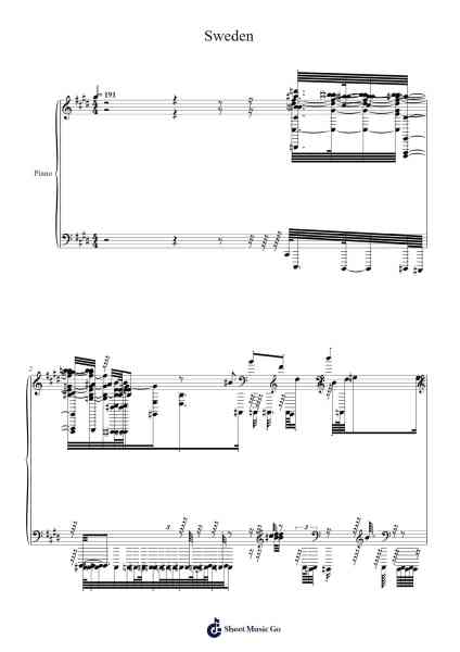 Sweden Sheet Music by InnerSloth-Arr.Spenriel Foxsoll