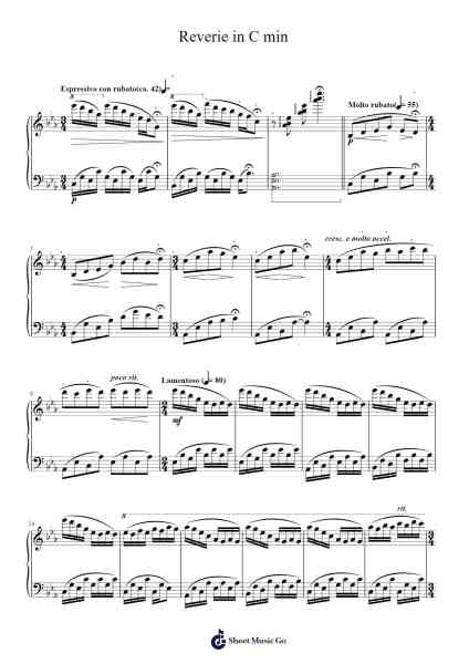 Reverie in C min Sheet Music by Maeve Higgins-Arr.Sukin