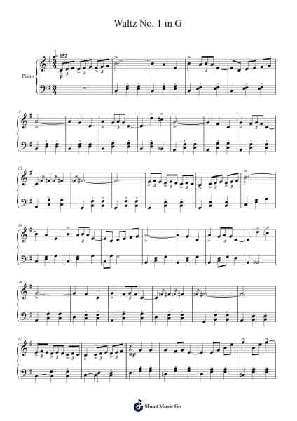 Waltz No. 1 in G Sheet Music by C. L. Jackson-Arr.Wildjack