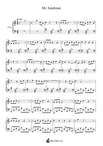 Mr. Sandman Sheet Music by SYML-Arr.Canor