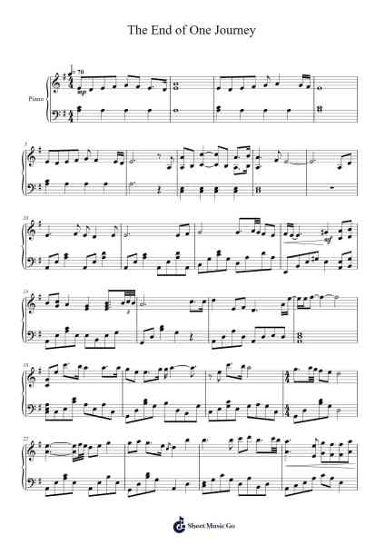 The End of One Journey - Frieren: Beyond Journey's End Sheet Music by Evan Call-Arr.Haleale Quildy