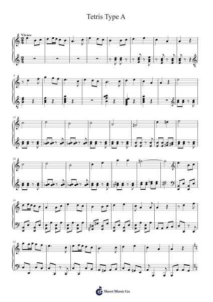 Tetris Type A Sheet Music by undefined-Arr.Betle