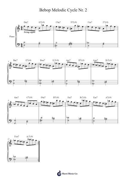 Bebop Melodic Cycle Nr. 2 Sheet Music by Virlouis-Arr.Hoyving