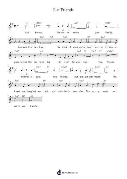 Just Friends Sheet Music by John Klenner-Arr.Duttcash Cornie