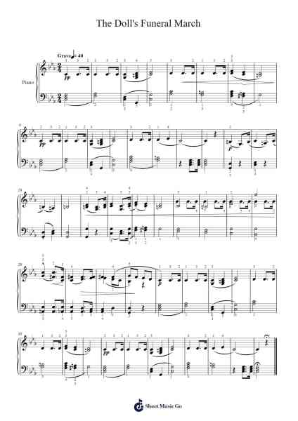 The Doll's Funeral March Sheet Music by Pyotr Ilyich Tchaikovsky-Arr.Boothmore Petwald