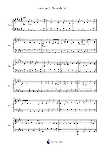 Farewell, Neverland Sheet Music by TOMORROW X TOGETHER-Arr.Campbriel