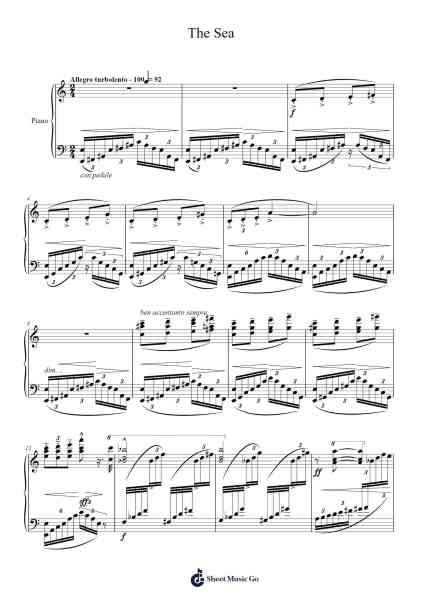 The Sea, Op. 17, No. 12 Sheet Music by Selim Palmgren-Arr.Vabuck Clevevien