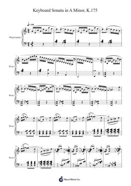 Keyboard Sonata in A Minor, K.175 Sheet Music by Domenico Scarlatti-Arr.Duttdes Dawnpril