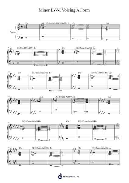 Minor II-V-I Voicing A Form Sheet Music by Dwightian-Arr.Shawloyd