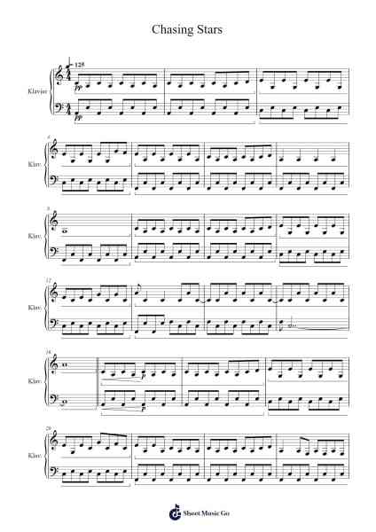 Chasing Stars Sheet Music by undefined-Arr.Watblack Jackcoln