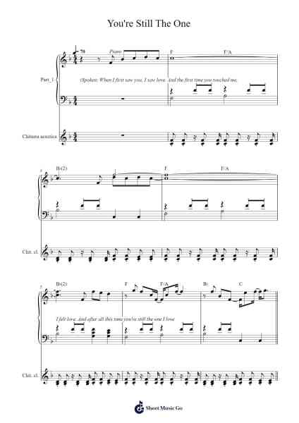 You're Still The One Sheet Music by Shania Twain-Arr.Wattle