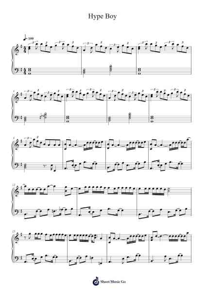 Hype Boy Sheet Music by NewJeans-Arr.Joypoe Willze