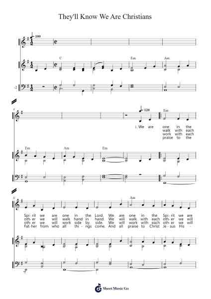 They'll Know We Are Christians Sheet Music by Peter Scholtes-Arr.Herloyd