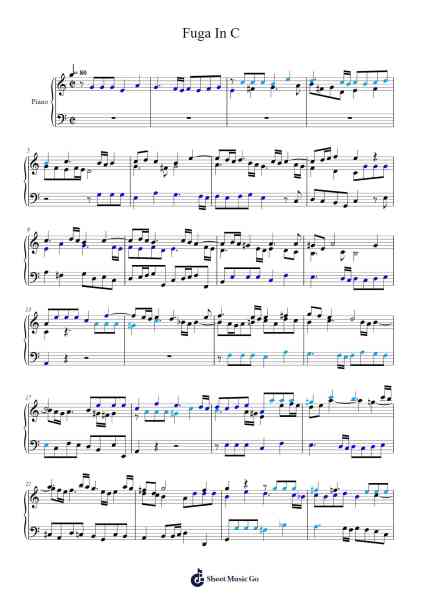 Fuga in C Sheet Music by Csaba Nemes-Arr.Alickthodore