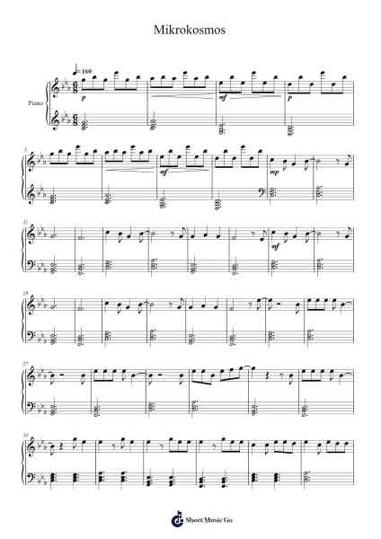 Mikrokosmos Sheet Music by BTS-Arr.Perglenn Polreade