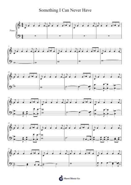 Something I Can Never Have Sheet Music by Trent Reznor-Arr.Dysaul Beaze
