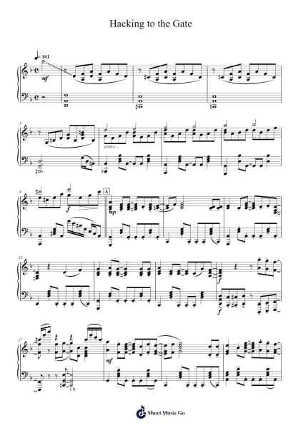 Hacking to the Gate Sheet Music by Itou Kanako-Arr.Dilpont Trollsper