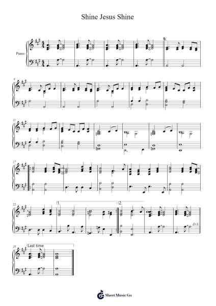 Shine Jesus Shine Sheet Music by Graham Kendrick-Arr.Clarjudd