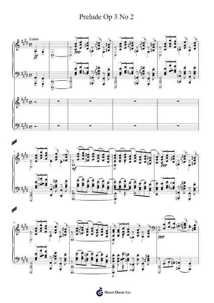 Prelude in C Sharp Minor, Op. 3, No. 2 Sheet Music by Sergei Rachmaninoff-Arr.Mickkay