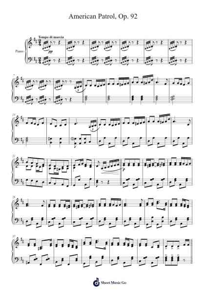American Patrol, Op. 92 Sheet Music by Frank W. Meacham-Arr.Thodoreien