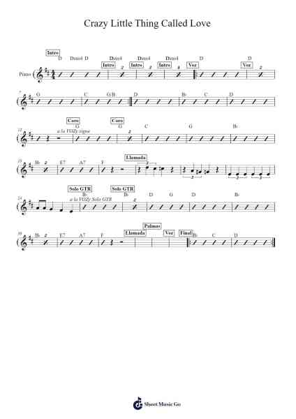 Crazy Little Thing Called Love Sheet Music by Juan Manuel Llauce Montero-Arr.Deyale