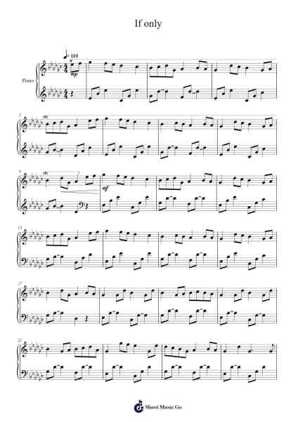 If only Sheet Music by Cotton Vibe-Arr.Kyletus Stanchloe