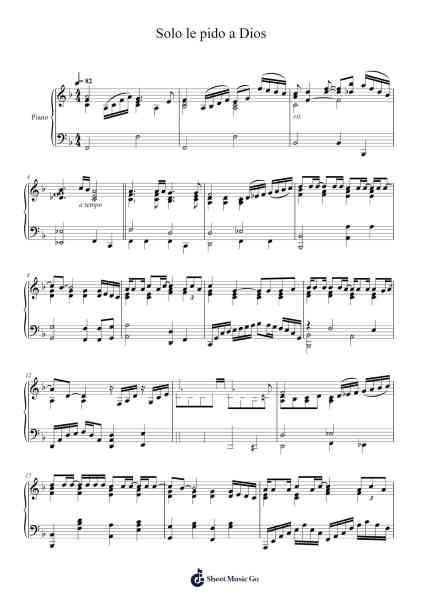 Solo le pido a Dios Sheet Music by León Gieco-Arr.Dwightharte Phijoyce