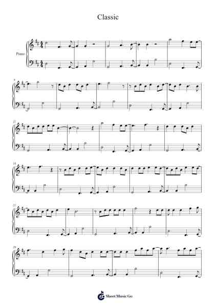 Classic Sheet Music by MKTO-Arr.Make