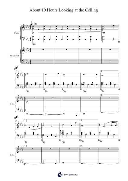 About 10 Hours Looking at the Ceiling Sheet Music by Takeaki Watanabe-Arr.Dunnnic