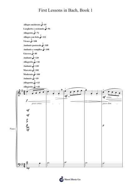 First Lessons in Bach, Book 1 Sheet Music by Johann Sebastian Bach-Arr.Sywatt